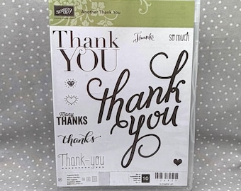 Another Thank You set of 10 stamps! Retired Stampin Up!