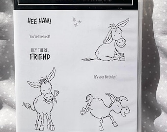 BRAND NEW Retired Sale-a-Bration Stampin Up! Stamp set Darling Donkeys