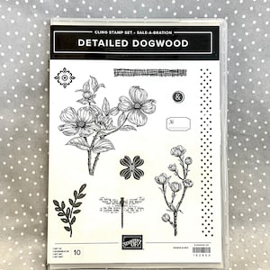 Stampin Up SALE-A-BRATION tout neufs-retirés ! Jeu d'estampes cornouiller détaillé - le dernier