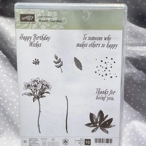 Retired SALE-A-BRATION Stampin Up! Avant Garden stamp set, set of 10 stamps
