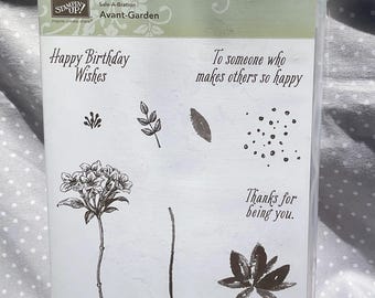 Avant Garden stamp set, Retired SALE-A-BRATION Stampin Up!