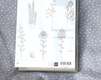 Flowering Fields Stamp set, BRAND NEW Sale-a-bration Retired Stampin Up!
