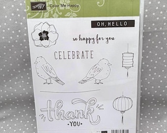 Color Me Happy stamp set, Retired Stampin Up!