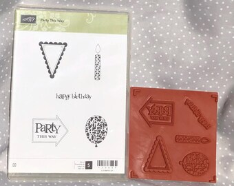 Party This Way Stamp set, BRAND NEW Retired Stampin Up!