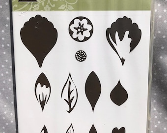 Retired Stampin Up! Build a Blossom Stamp set of 12