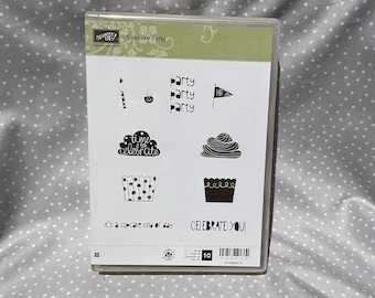 Retired Cupcake Party Stamp Set - Stampin Up! - Birthday DIY Cards