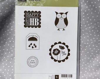 Retired Sale-a-Bration Stampin Up! Stamp set Punch Bunch set of 5