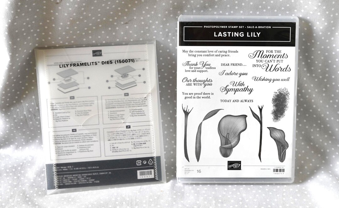 Lasting Lily Stamp Set & Lily Framelits Dies, Retired Stampin Up ...