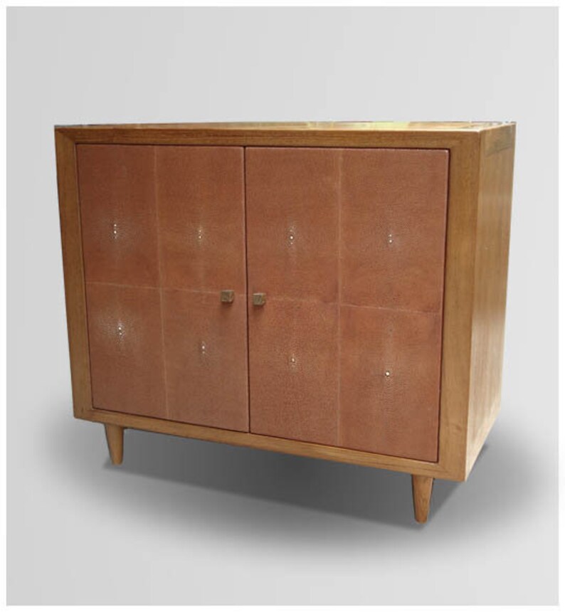 Art Deco Wooden Cabinet Covered With Stingray Skin Modern Etsy