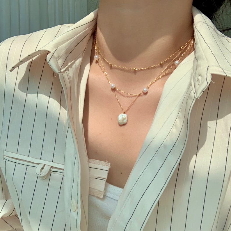 MARMELO / Eleanor's Freshwater Pearl Necklace / Elegant Necklace good for birthdays, mother's day / Gift box 画像 4