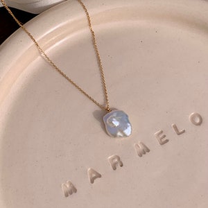 MARMELO / Eleanor's Freshwater Pearl Necklace / Elegant Necklace good for birthdays, mother's day / Gift box image 1