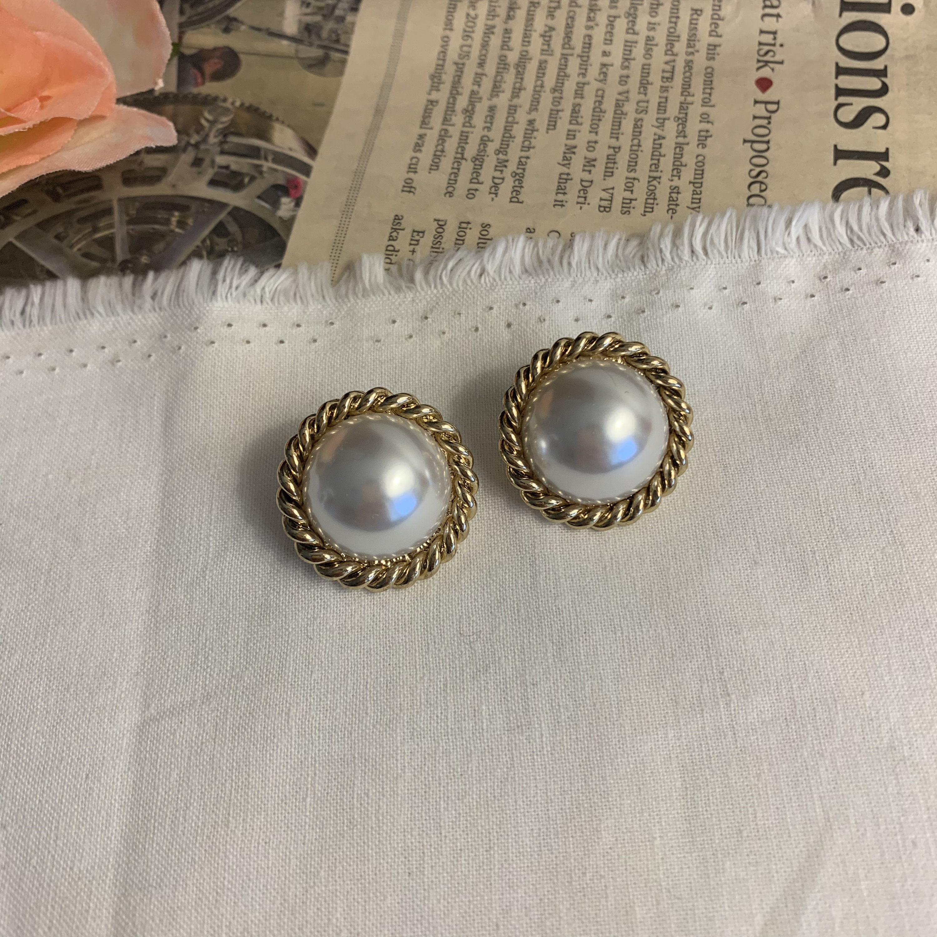 Gold Rim Pearls - Etsy
