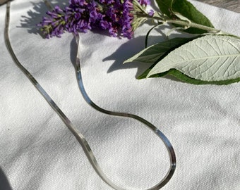 Thin Sterling Silver Snake Chain Necklace + Silver 925 Stunning