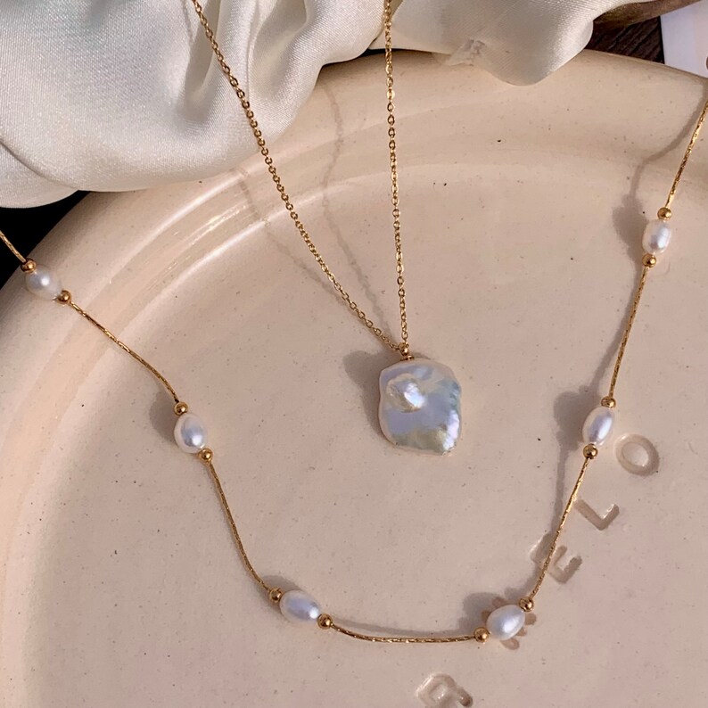 MARMELO / Eleanor's Freshwater Pearl Necklace / Elegant Necklace good for birthdays, mother's day / Gift box 画像 5