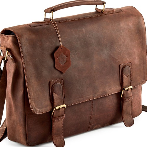 LEATHER ARCHITECT-Mens 100% Leather Cross over Messenger Bag-Black LEATHER ARCHITECT-Mens 100% Leather Cross over Messenger Bag-Black