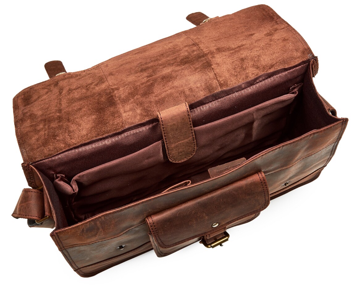 Leather satchel Kodiak Leather messenger bag mens leather Etsy