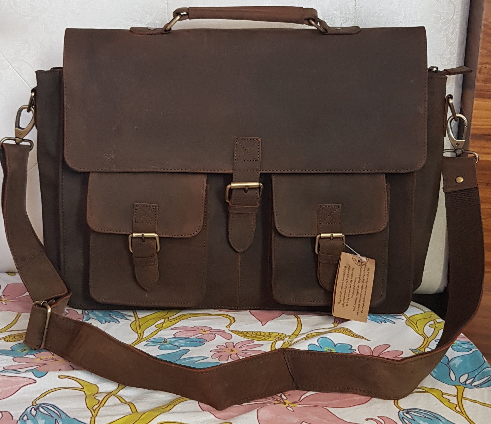 Vintage Crossbody Bag Leather Laptop Bag Messenger Bag Leather | Etsy