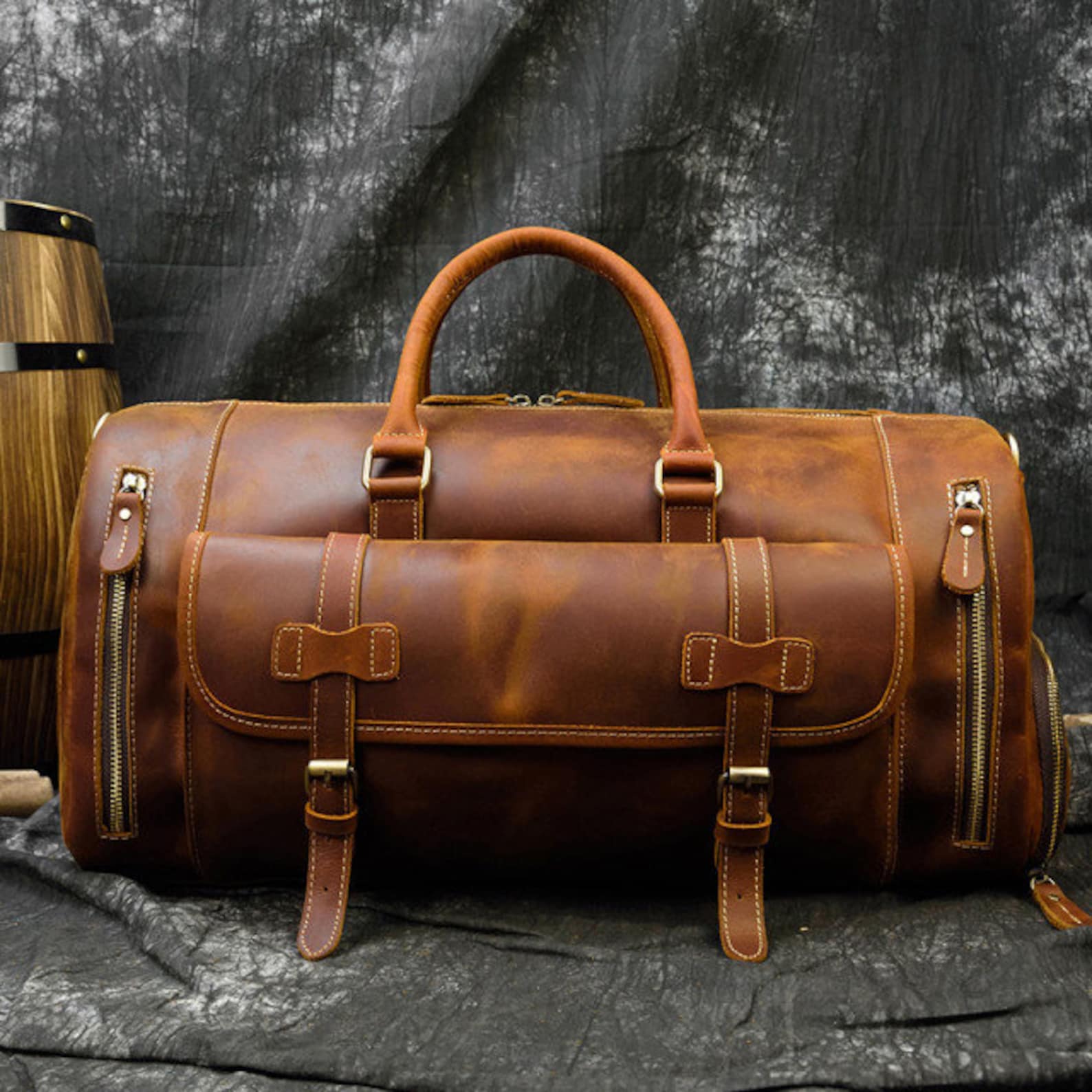 etsy mens travel duffle bag