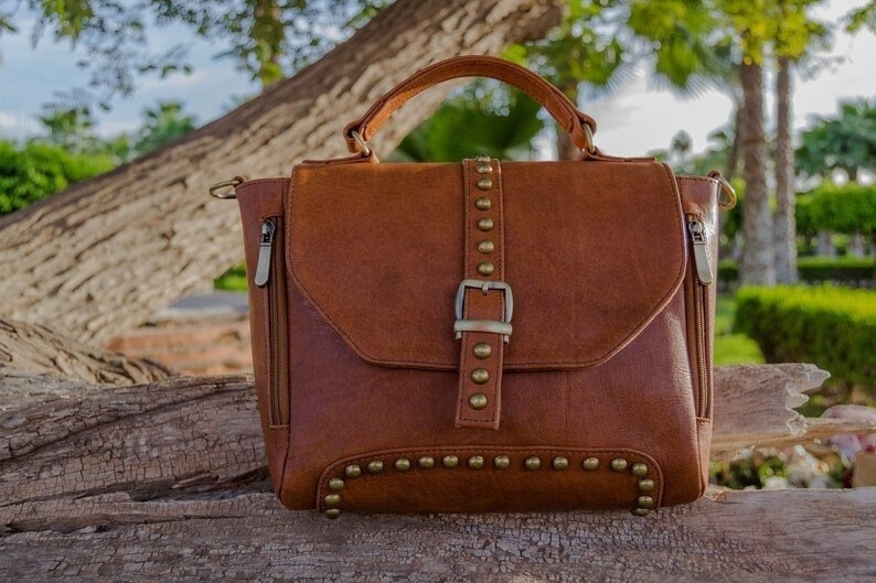Genuine Leather Crossbody Bags for Women Handmade Vintage Top Handle Handbags Purses 