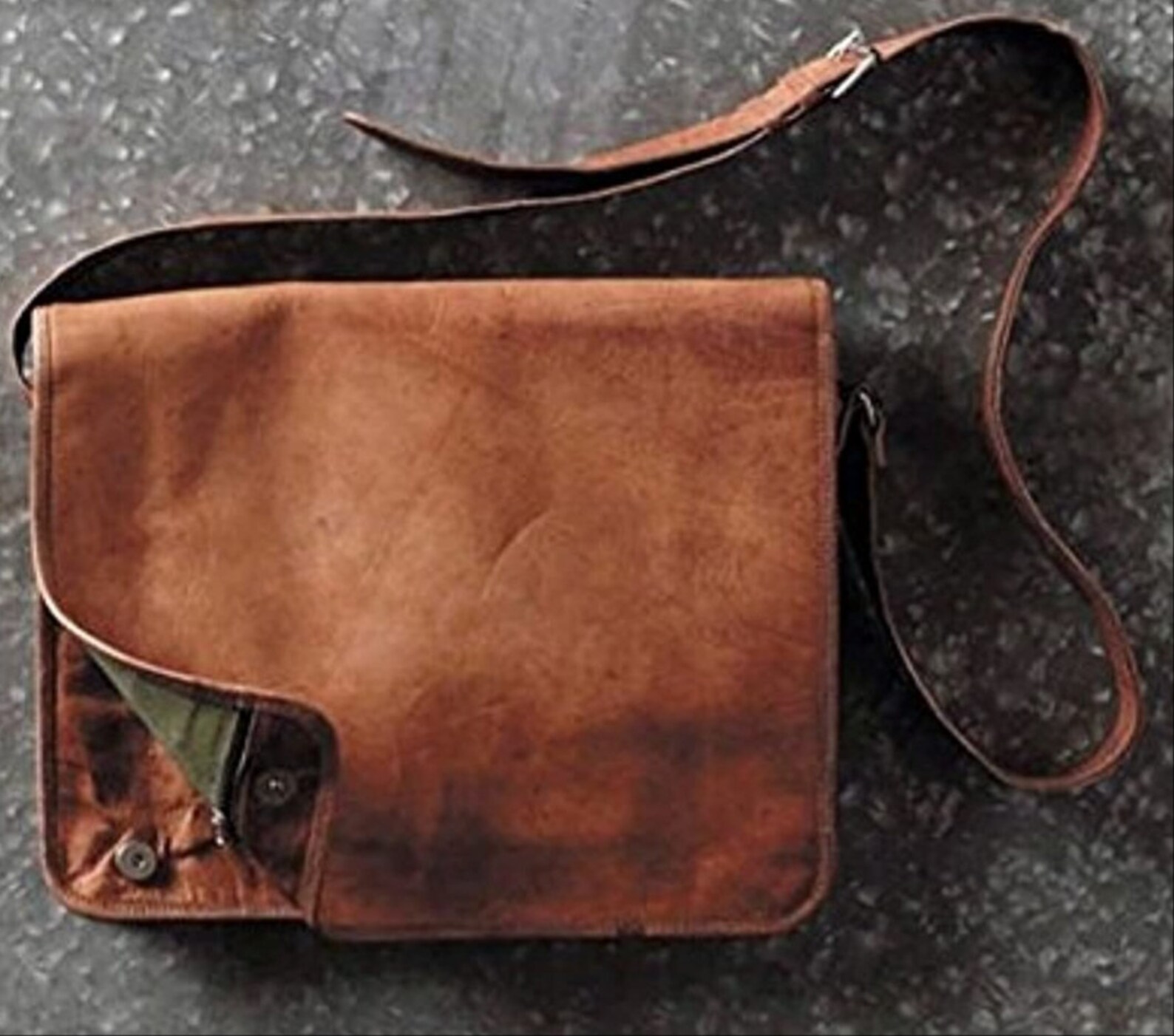Kodiak Leather Messenger Bag Satchel Cyber Monday Sale Cyber Etsy