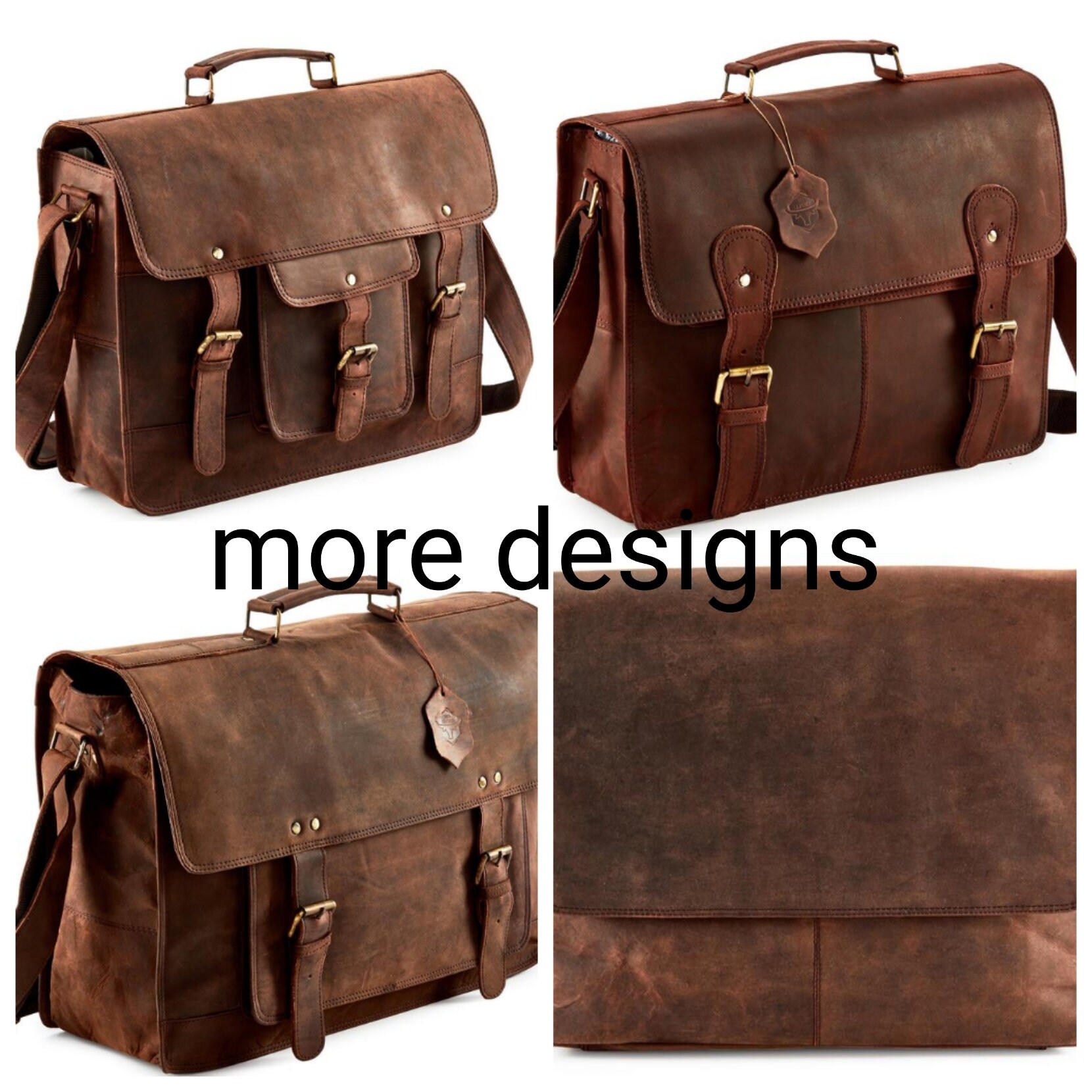 Laptop Bags for Men 18 Inch Leather Messenger Bags for Men - Etsy