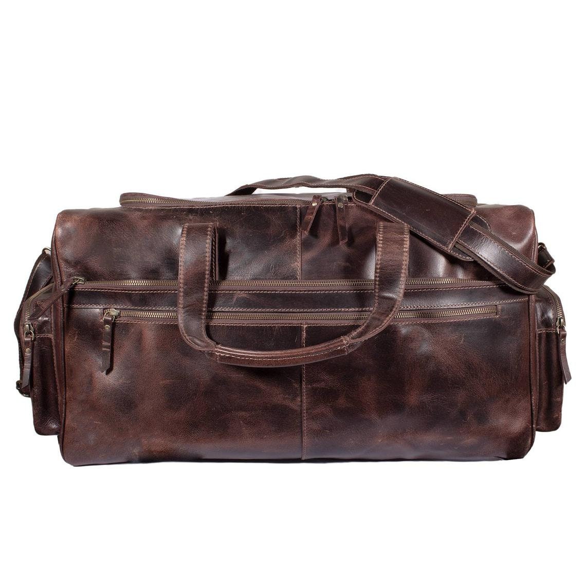 Personalized mens leather duffle bag Mens leather duffel Etsy