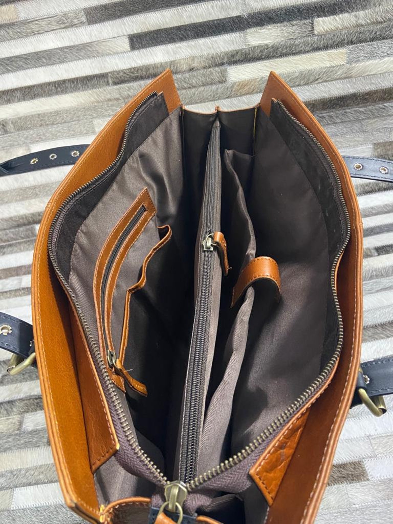 Personalized Leather Laptop Bag Women Personalized Leather Etsy