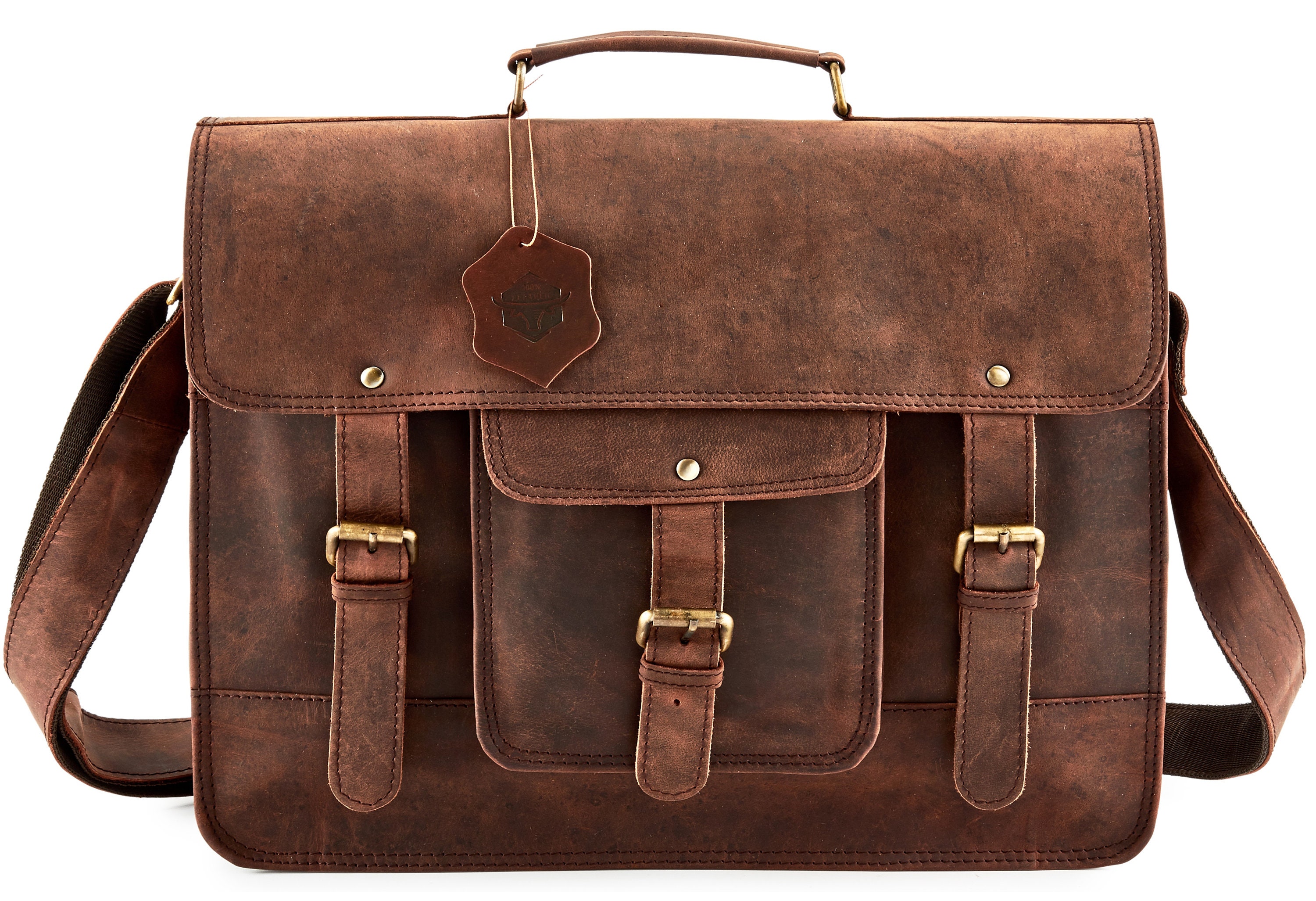 Leather bag leather messenger bag leather satchel bag laptop | Etsy
