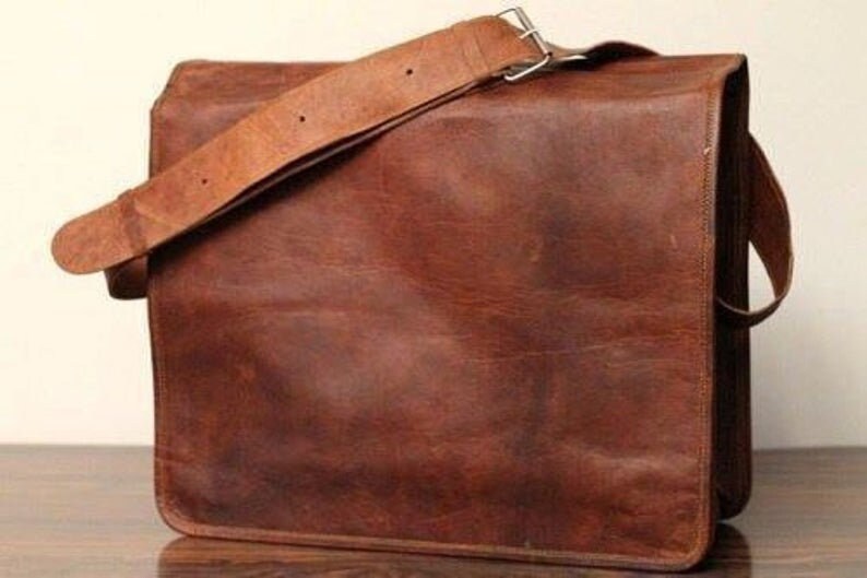 Kodiak leather messenger bag satchel Etsy