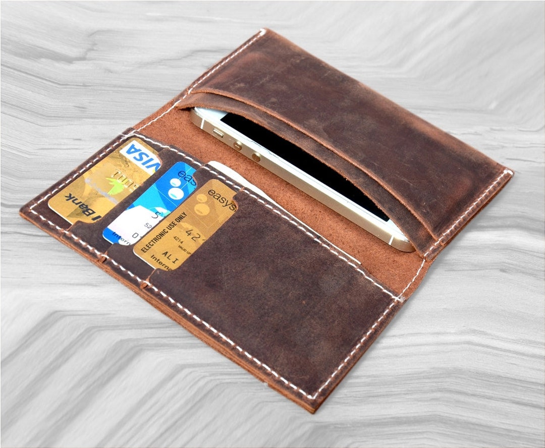 FREE MONOGRAM Minimalist Slim Leather Wallet Women Cardholder - Etsy