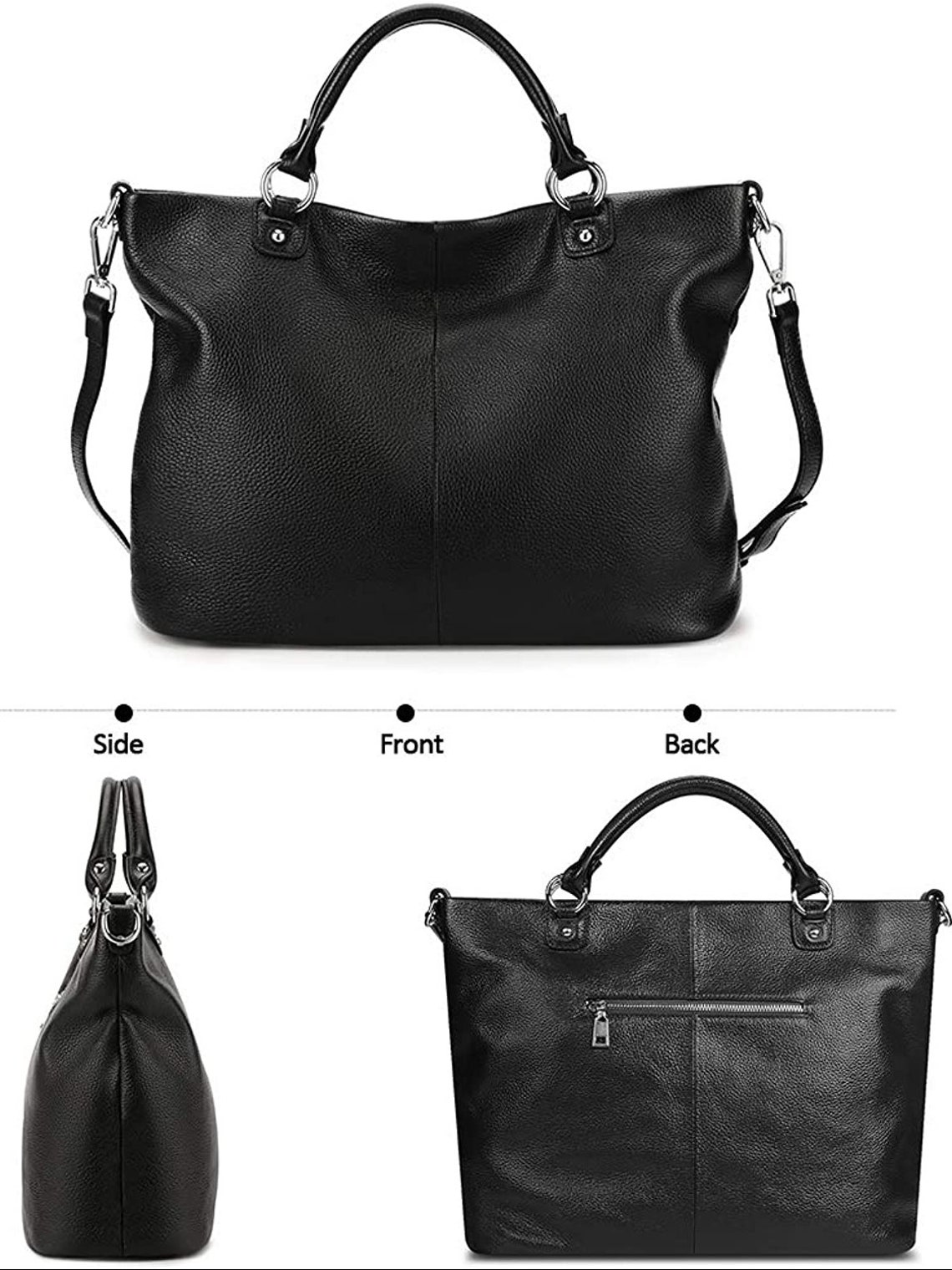 Black Leather Purse Black Leather Crossbody Bag Black Etsy