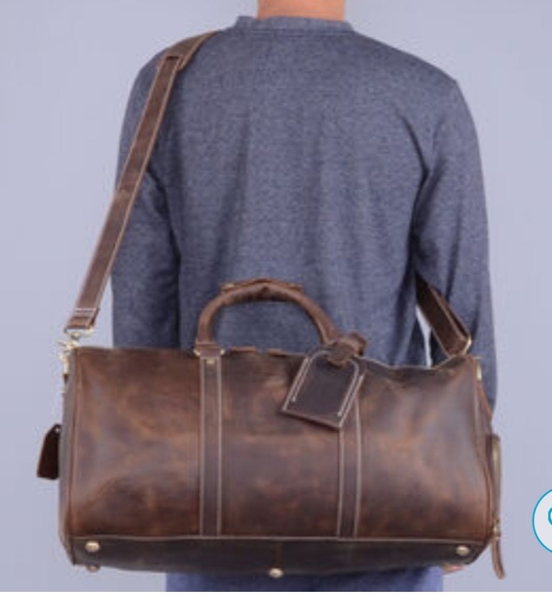 Leather Travel Bag Leather Weekender Bag Leather Overnight Etsy Canada