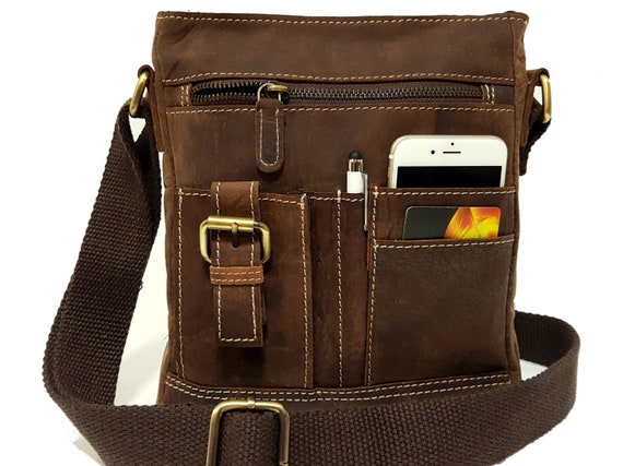 real leather crossbody