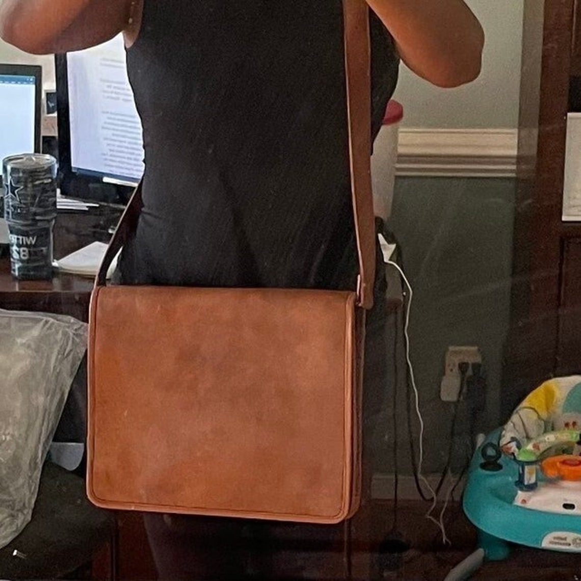 Kodiak Leather Messenger Bag Satchel Cyber Monday Sale Cyber Etsy