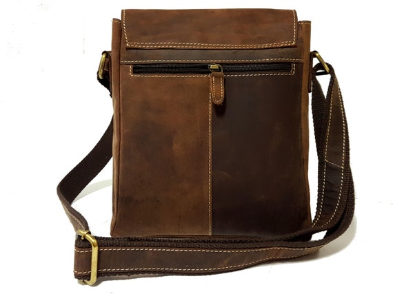 Buy CARRY TRIP Crossbody Shoulder Side Nylon with Leather Sling Bag for Men  Women, Lightweight One Strap Sling bag for travelling - (24x22x7 cm, Dark  Brown) Online at Best Prices in India 