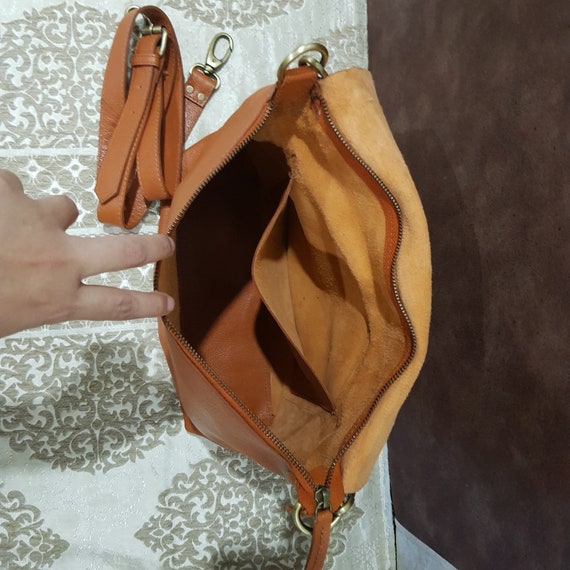 Midi Emma, Tan Leather Crossbody Bag