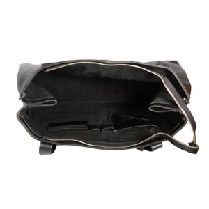 Extra Large Black Leather Tote Bag 17x 15 Oversized Work - Etsy