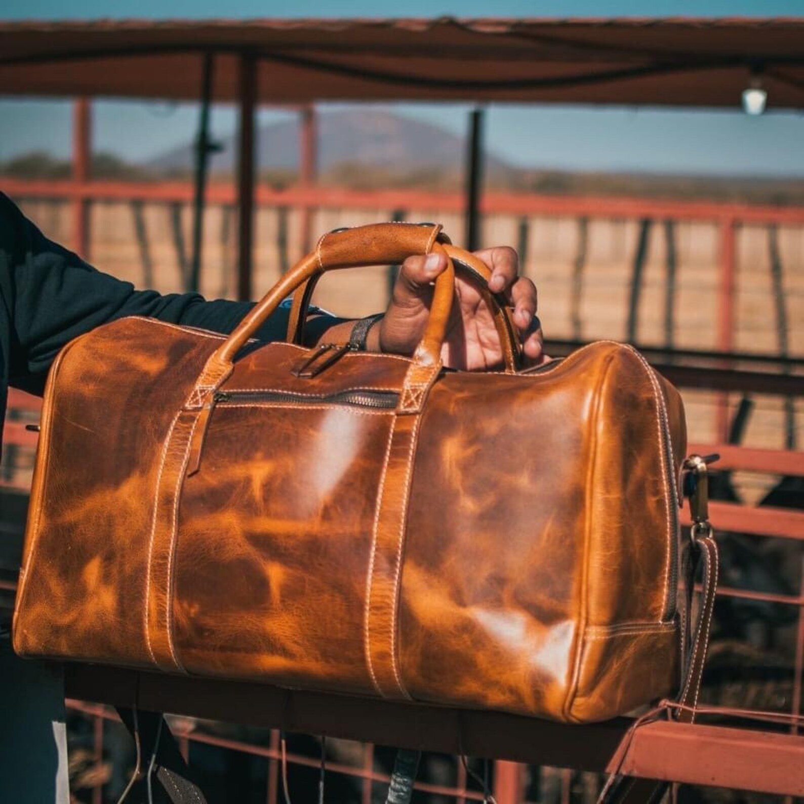 Lifetime Warranty Leather Duffle Bag Large Travel Bag Etsy