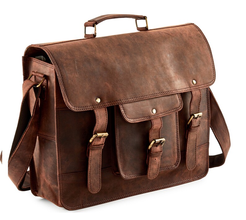 rustic leather messenger bag