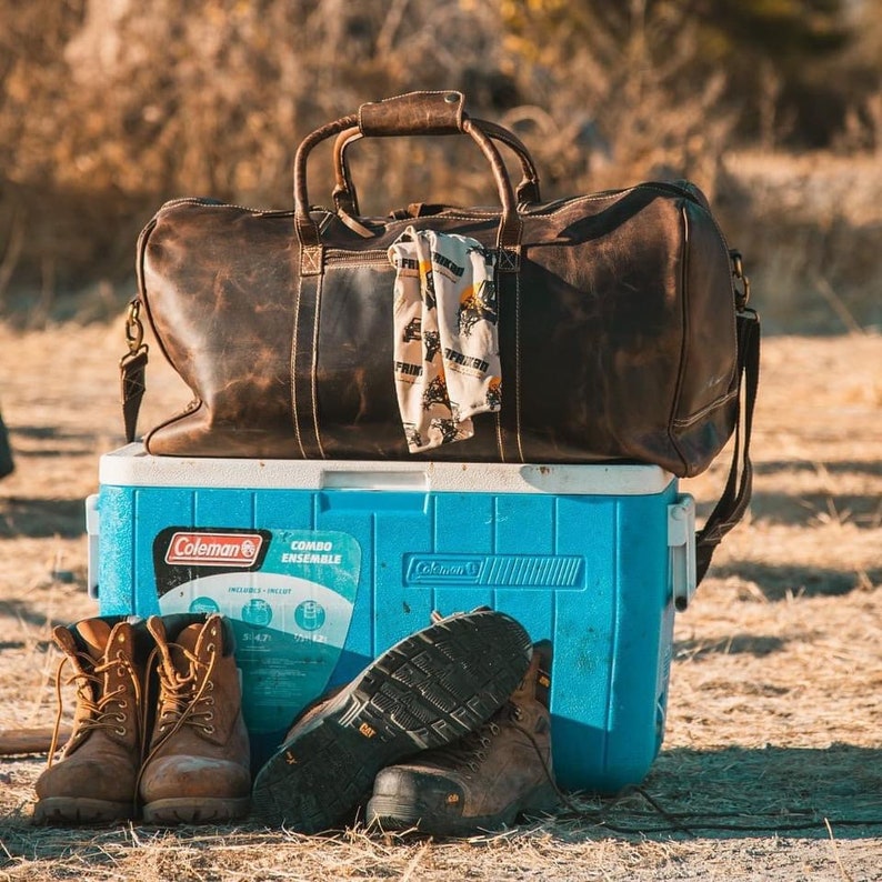 Lifetime Warranty Leather Duffle Bag Large Travel Bag Etsy