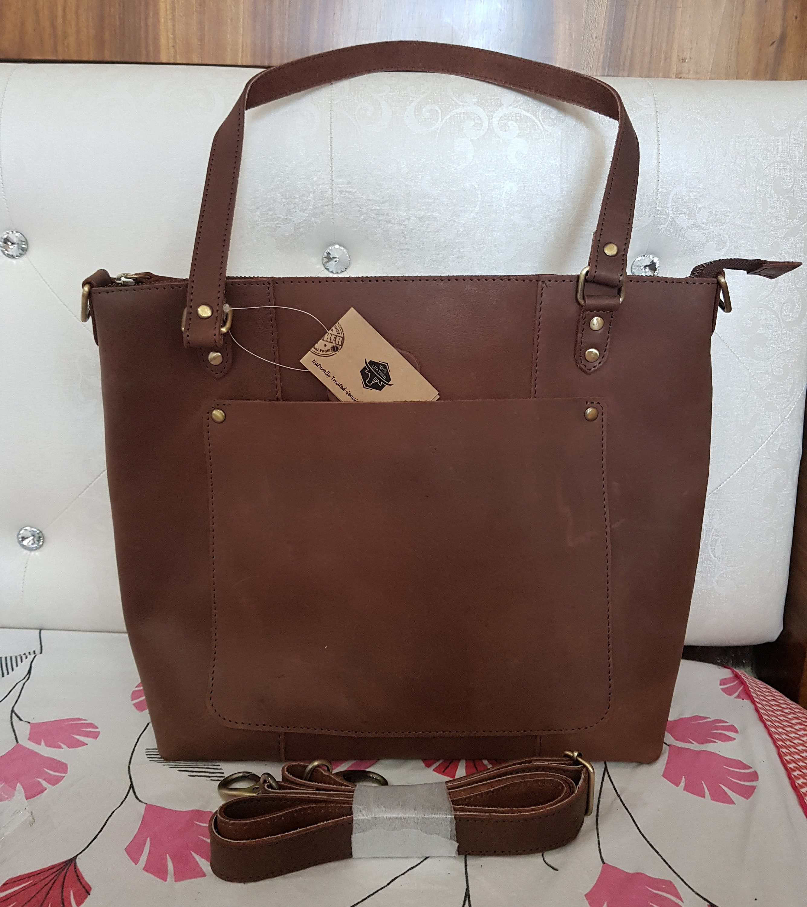 personalized leather totes