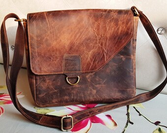 brown over the shoulder purse