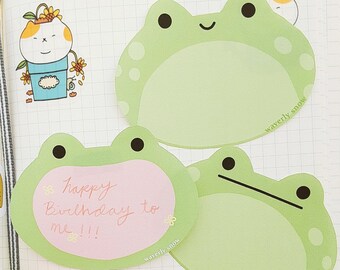 Handmade Frog Memo Pad and Sheets