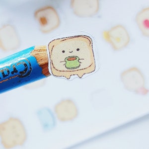 Little Bread Stickers. Bullet Journal Stickers.