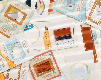 Handmade Photo Slides: Vintage Style Cardstock Frames - Set of 20