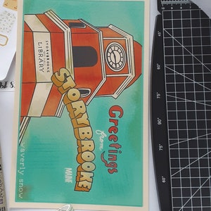 Storybrooke Handmade Illustration. Wall art. Ouat handmade art. Greetings from Storybrooke.