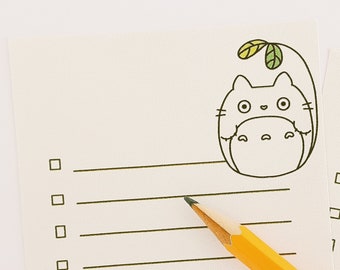 Handgjord söt klotteranteckningsbok: Ljusbeige inköpslista
