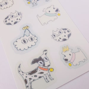 Handgemachte Hunde Sticker: Wasserfeste Pinto und Friends Sticker