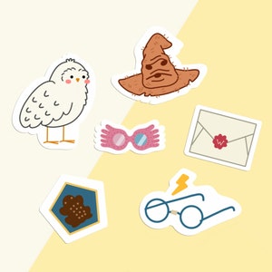Magic Sticker Pack. Waterproof/ matte white/ transparent / handmade stickers.