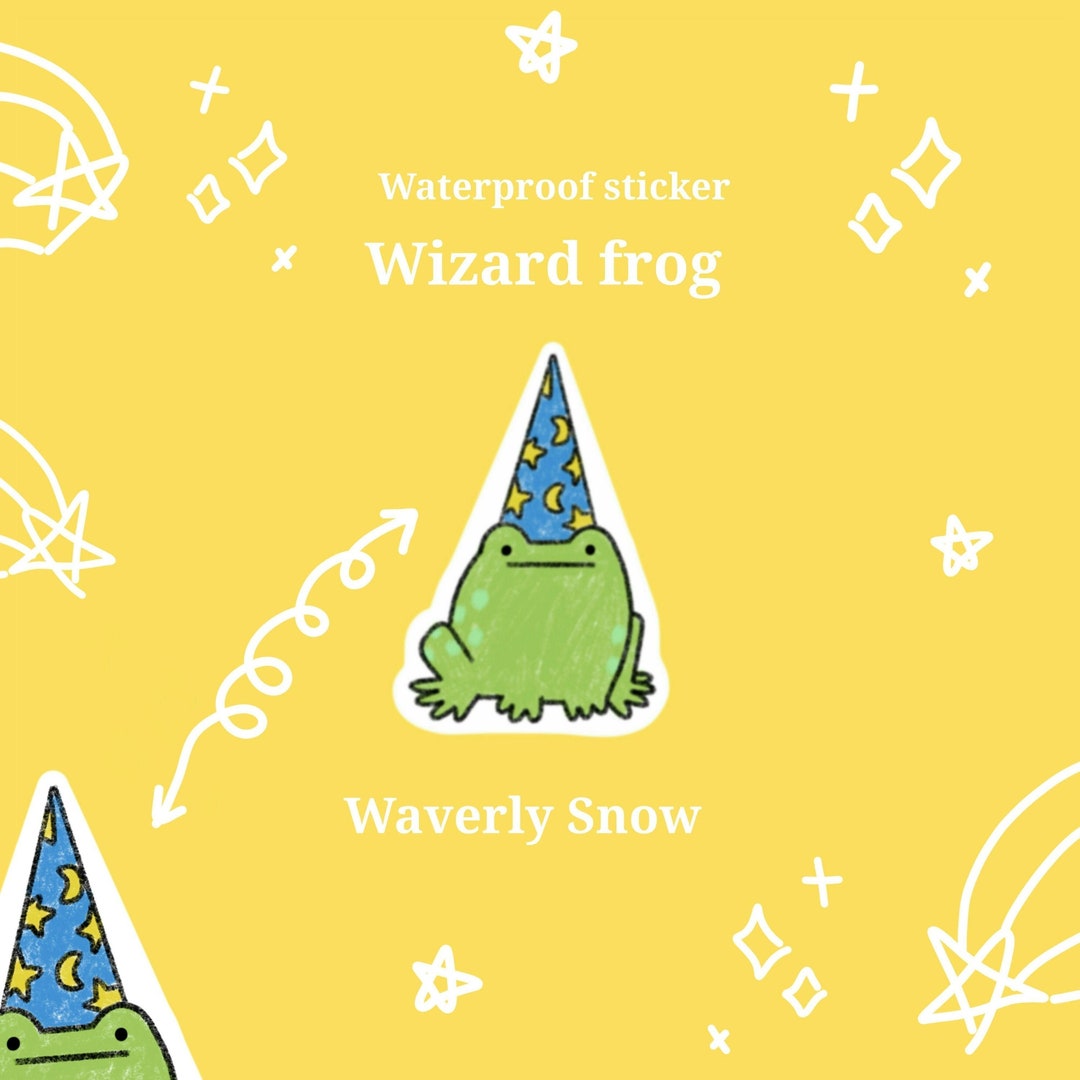 Wizard Frog Sticker, Waterproof Vinyl Decal - Etsy